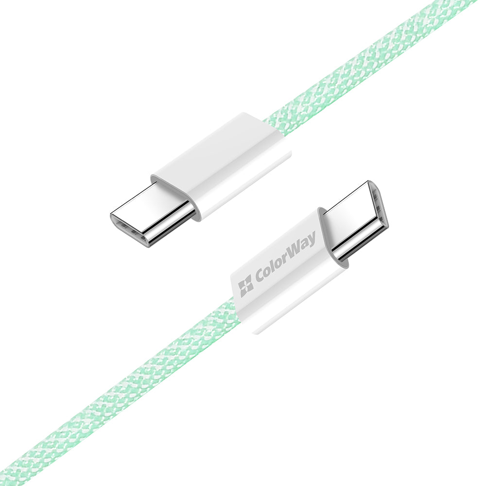 Cavo Dati e Ricarica USB-C - USB-C ColorWay CW-CBPDCC061, 60W, 1m, Verde