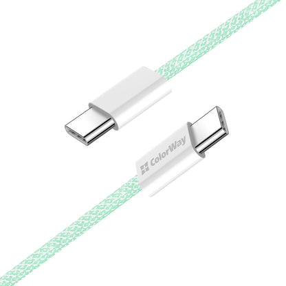 Cavo Dati e Ricarica USB-C - USB-C ColorWay CW-CBPDCC061, 60W, 1m, Verde