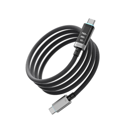 Cavo Dati e Ricarica USB-C - USB-C Cuktech CTC620P Display, 240W, 2m, Nero CCTC620POSBK