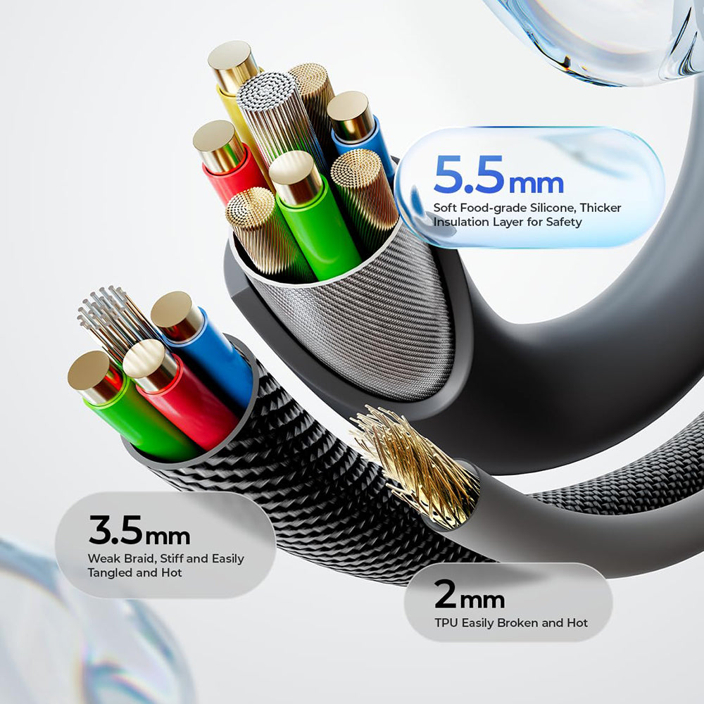 Cavo Dati e Ricarica USB-C - USB-C Lisen L115, 100W, 3m, Nero YL0125040001