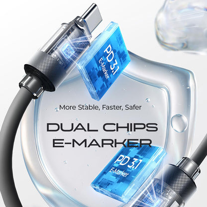 Cavo Dati e Ricarica USB-C - USB-C Lisen L115, 100W, 3m, Nero YL0125040001