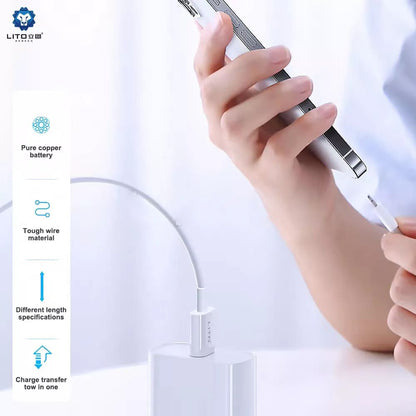 Cavo Dati e Ricarica USB-C - USB-C Lito, 18W, 2m, Bianco