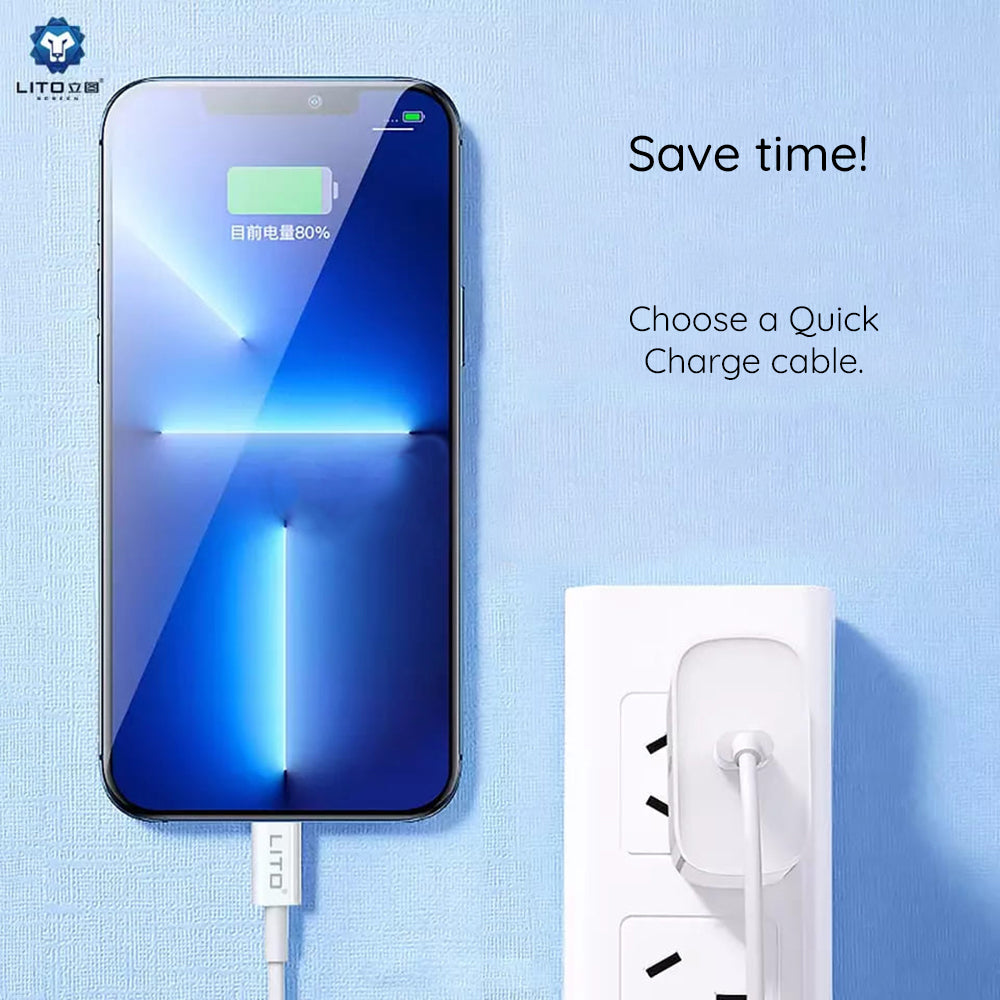 Cavo Dati e Ricarica USB-C - USB-C Lito, 18W, 2m, Bianco