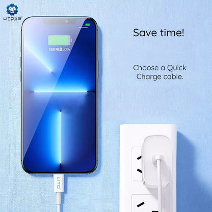Cavo Dati e Ricarica USB-C - USB-C Lito, 18W, 2m, Bianco