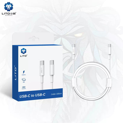 Cavo Dati e Ricarica USB-C - USB-C Lito, 18W, 2m, Bianco