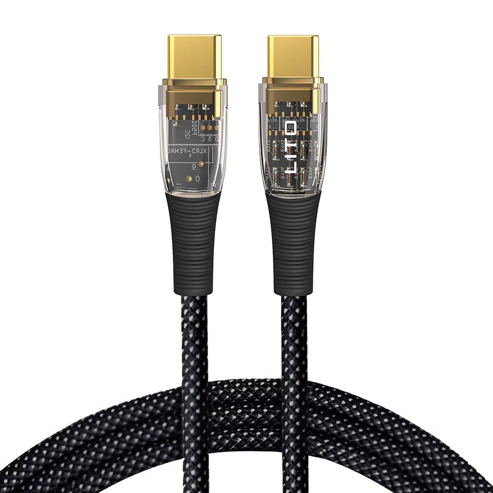 Cavo Dati e Ricarica USB-C - USB-C Lito LD01, 60W, 1.2m, Nero