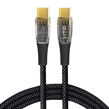 Cavo Dati e Ricarica USB-C - USB-C Lito LD01, 60W, 1.2m, Nero