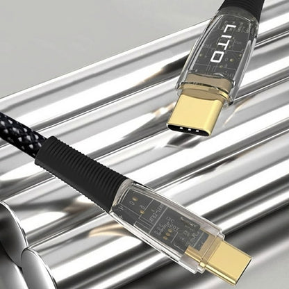 Cavo Dati e Ricarica USB-C - USB-C Lito LD01, 60W, 1.2m, Nero