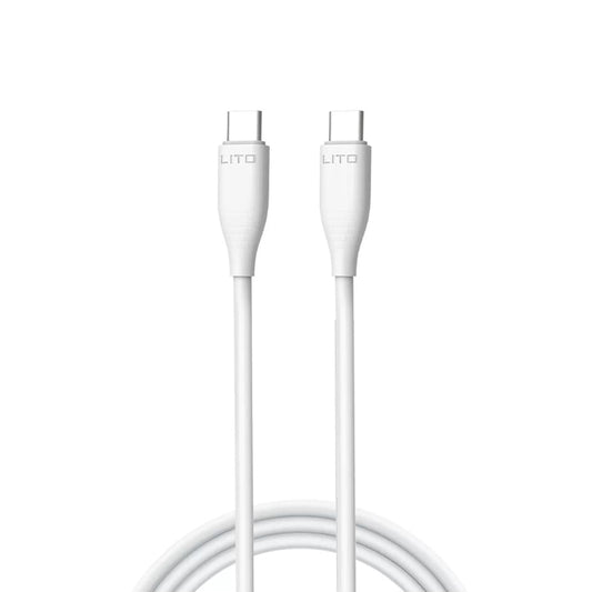Cavo Dati e Ricarica USB-C - USB-C Lito LD03, 60W, 1m, Bianco