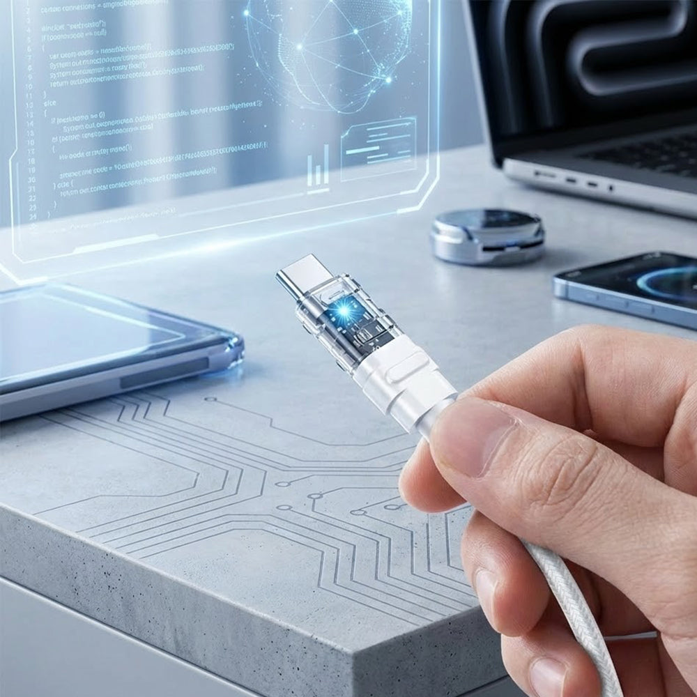 Cavo Dati e Ricarica USB-C - USB-C Lito LD05, 60W, 1m, Bianco