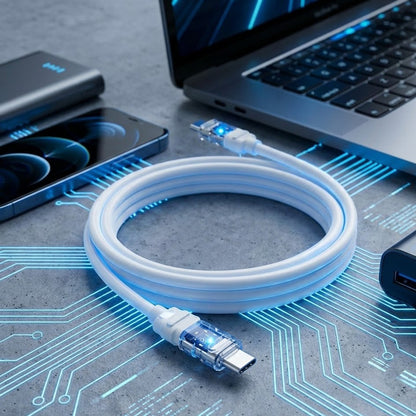 Cavo Dati e Ricarica USB-C - USB-C Lito LD05, 60W, 1m, Bianco