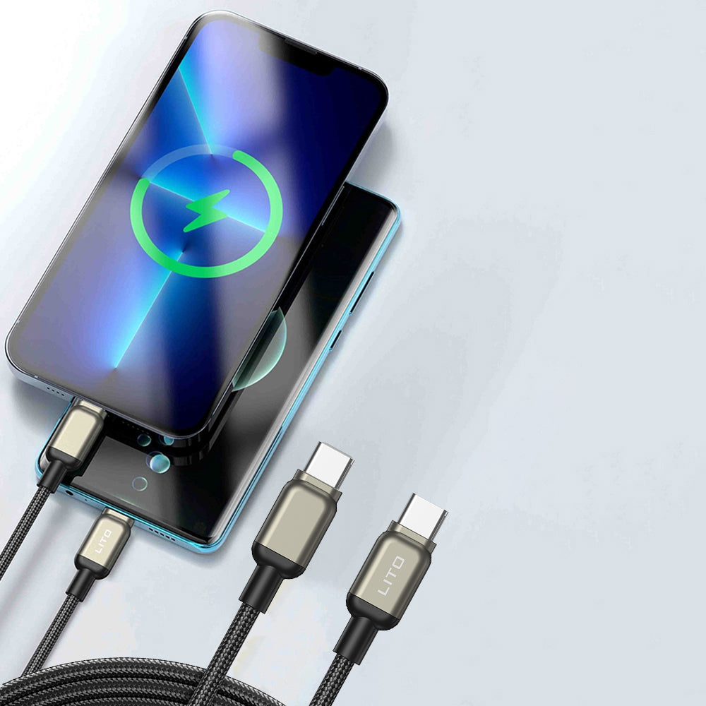 Cavo Dati e Ricarica USB-C - USB-C Lito LD17, 100W, 1m, Nero