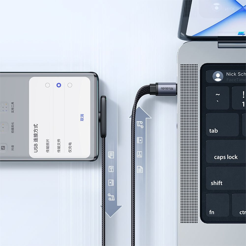 Cavo Dati e Ricarica USB-C - USB-C McDodo CA-3360 Angled, 65W, 1.2m, Nero