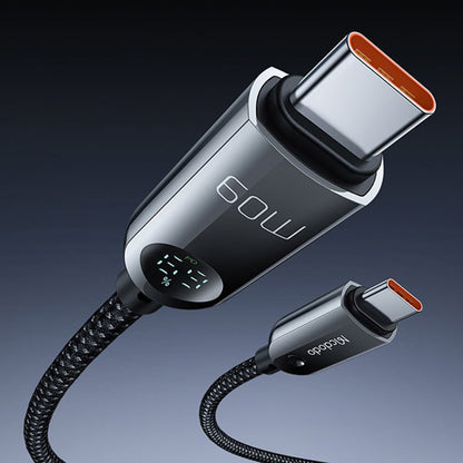 Cavo Dati e Ricarica USB-C - USB-C McDodo CA-4780 Display, 60W, 1.2m, Nero
