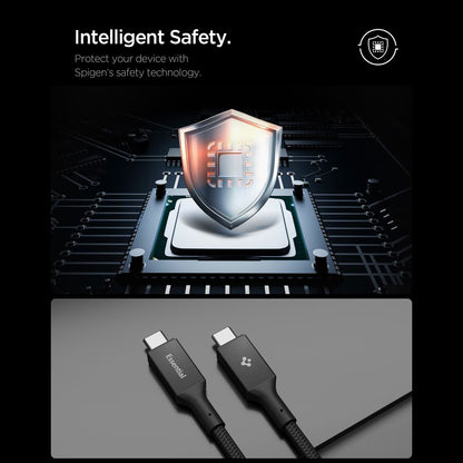USB-C Data and Charging Cable - USB-C Spigen EB10010CC, 100W, 1m, Black ACA09459