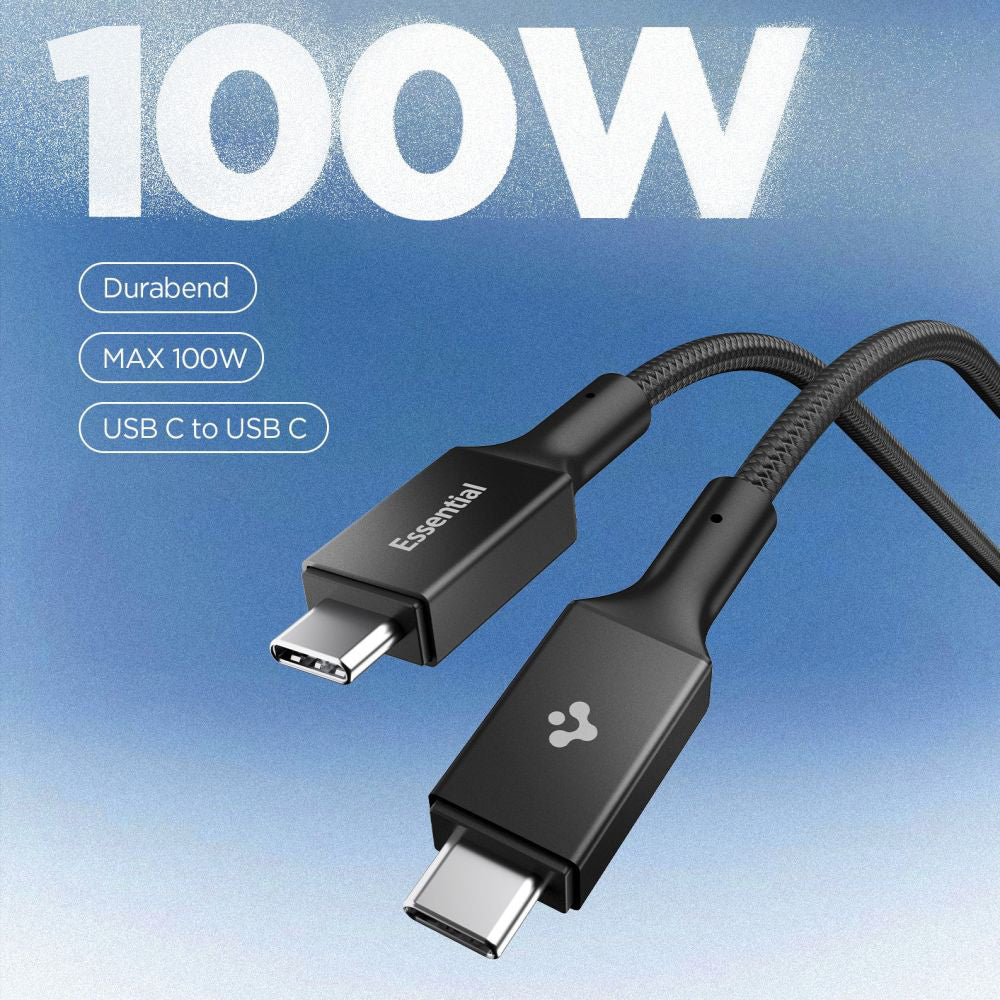 USB-C Data and Charging Cable - USB-C Spigen EB10010CC, 100W, 1m, Black ACA09459