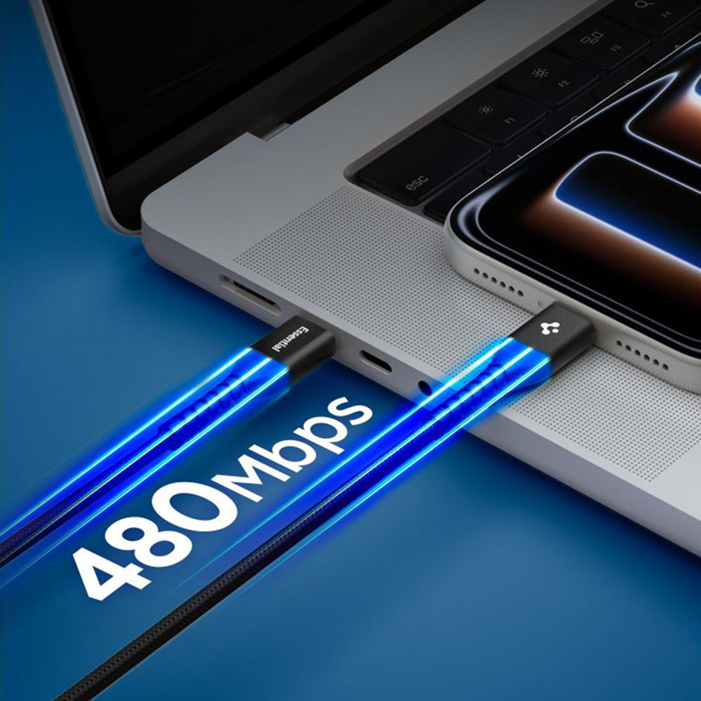 Cavo Dati e Ricarica USB-C - USB-C Spigen EB10010CCA, 100W, 1m, Nero ACA11103