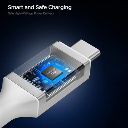 USB-C Data and Charging Cable - USB-C Spigen EB10015CC, 100W, 1.5m, White ACA10420