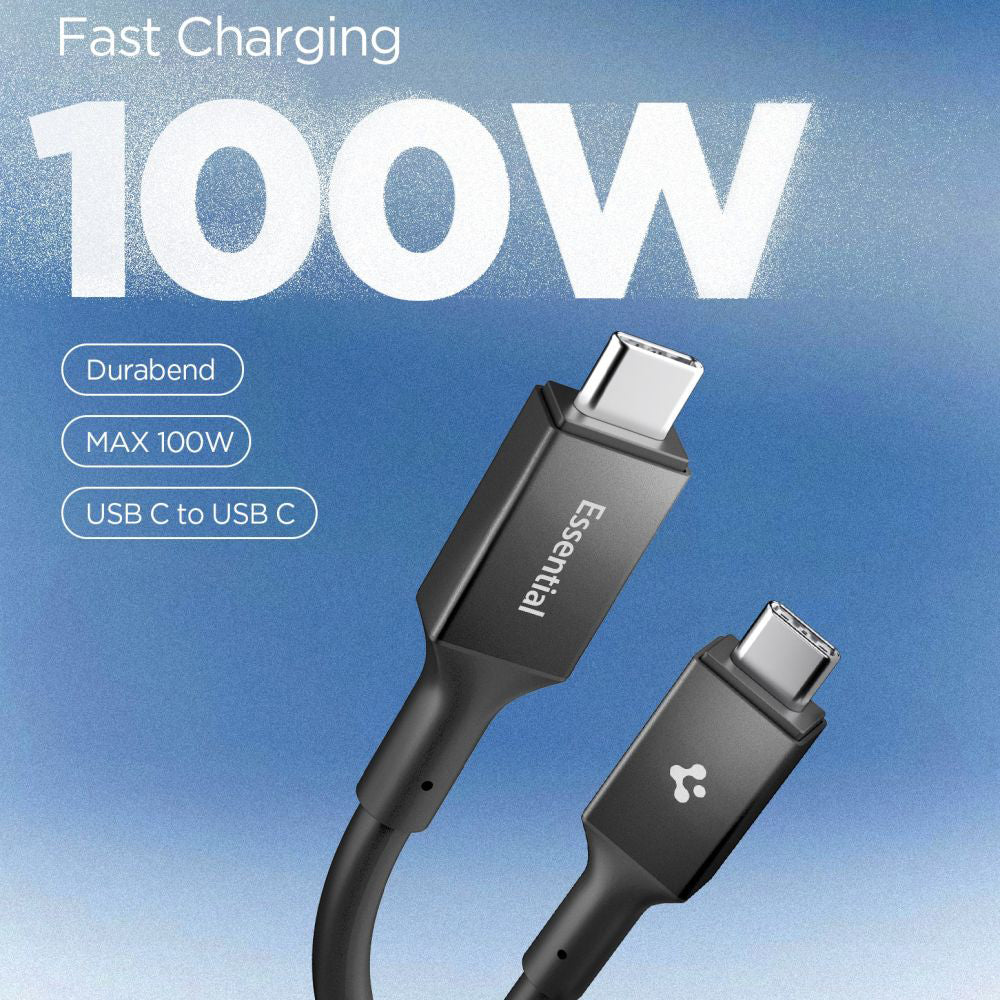 USB-C Data and Charging Cable - USB-C Spigen EB10020CC, 100W, 2m, Black ACA09460
