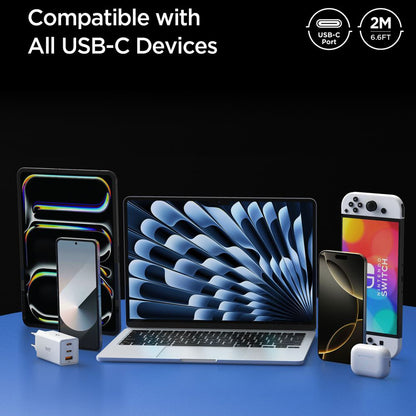 USB-C Data and Charging Cable - USB-C Spigen EB10020CC, 100W, 2m, Black ACA09460