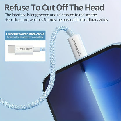 Cavo Dati e Ricarica USB-C - USB-C Techsuit PCB114D, 60W, 1m, Giallo