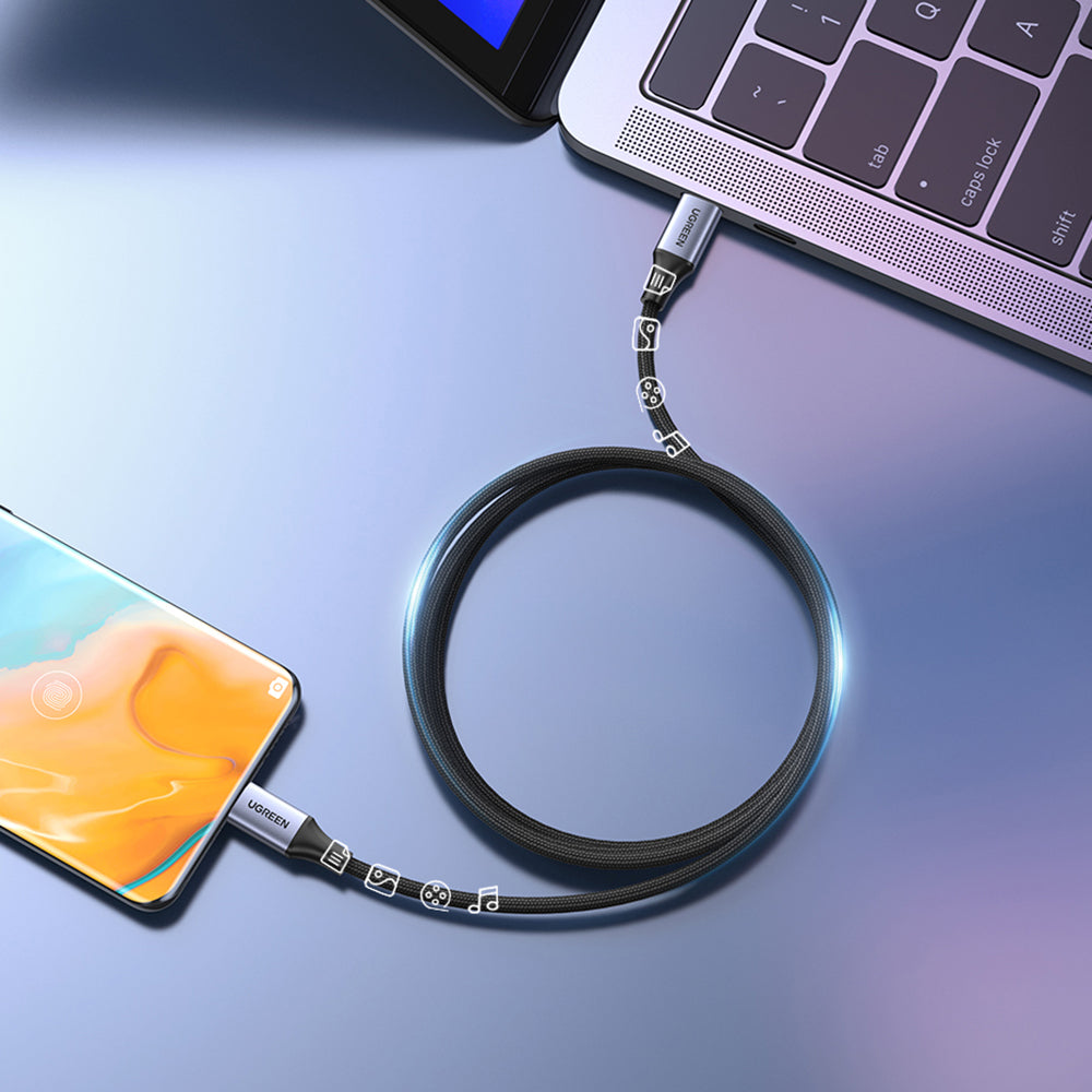 Cavo Dati e Ricarica USB-C - USB-C UGREEN US535, 240W, 1m, Grigio