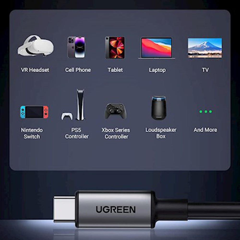 Cavo Dati e Ricarica USB-C - USB-C UGREEN US551 (90629) Angled, 60W, 5m, Nero
