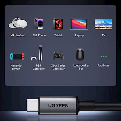 Cavo Dati e Ricarica USB-C - USB-C UGREEN US551 (90629) Angled, 60W, 5m, Nero