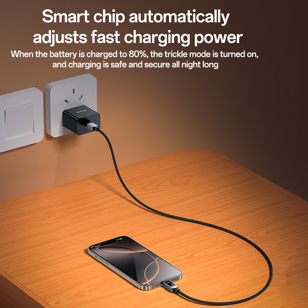 Cavo Dati e Ricarica USB-C - USB-C Yesido CA179 Display, 100W, 1.2m, Nero