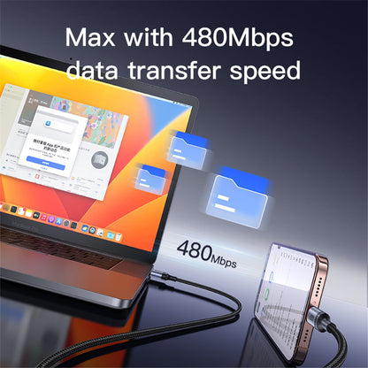 Cavo Dati e Ricarica USB-C - USB-C Yesido CA181, 60W, 1.2m, Nero