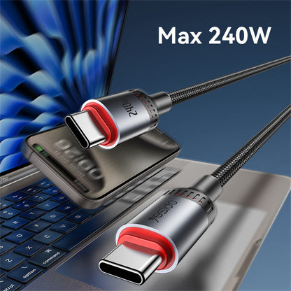 Cavo Dati e Ricarica USB-C - USB-C Yesido CA185, 240W, 1.2m, Nero