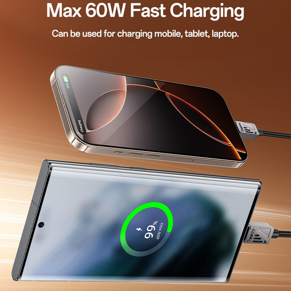 Cavo Dati e Ricarica USB-C - USB-C Yesido CA196, 60W, 1.2m, Nero