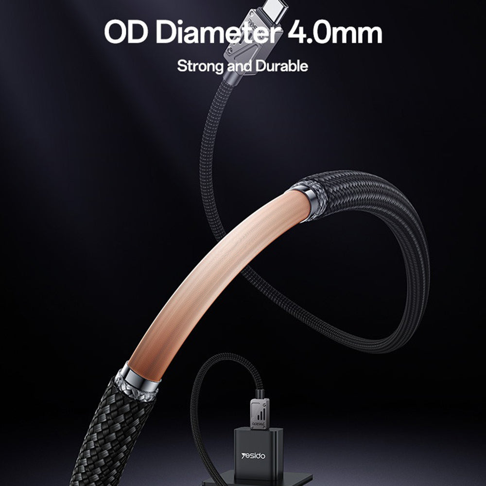 Cavo Dati e Ricarica USB-C - USB-C Yesido CA196, 60W, 1.2m, Nero