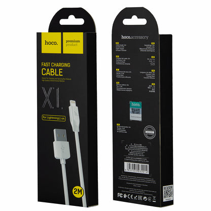 Cavo Dati e Ricarica USB-A - Lightning HOCO Rapid X1, 18W, 2m, Bianco