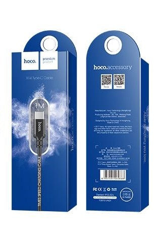 Cavo Dati e Ricarica USB-A - USB-C HOCO X14 Times, 18W, 2m, Nero