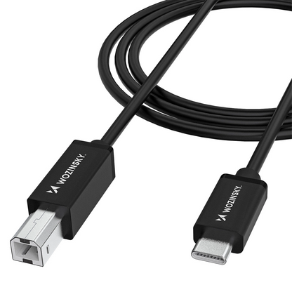 WZK WKDDY1S Printer Cable, USB-C - USB-B, 1m, Black