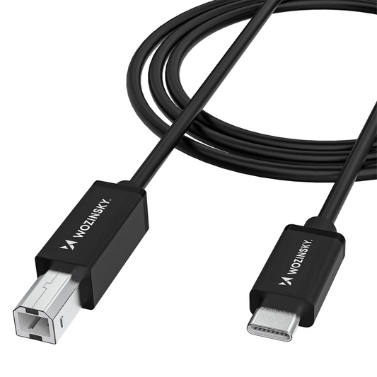 Cavo Stampante WZK WKDDY2S, USB-C - USB-B, 2m, Nero
