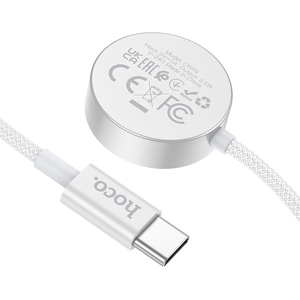 Cavo di Ricarica HOCO CW59 per Apple Watch / Samsung Galaxy Watch Series, Bianco