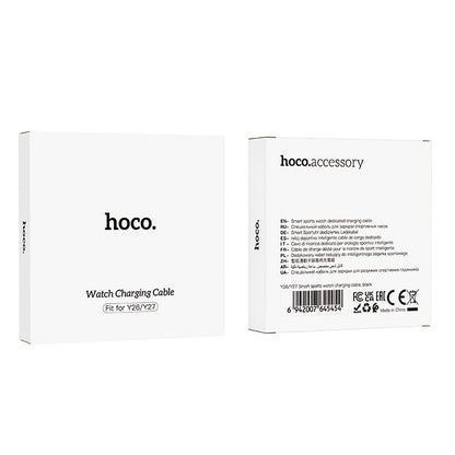 Charging Cable for HOCO Y26 / Y27 Smartwatch, USB-A, Black