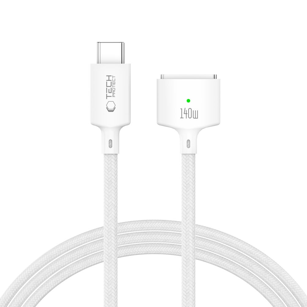 Cavo di Ricarica Tech-Protect MMC01 Ultraboost, USB-C - MagSafe 3, 140W, 2m, Bianco