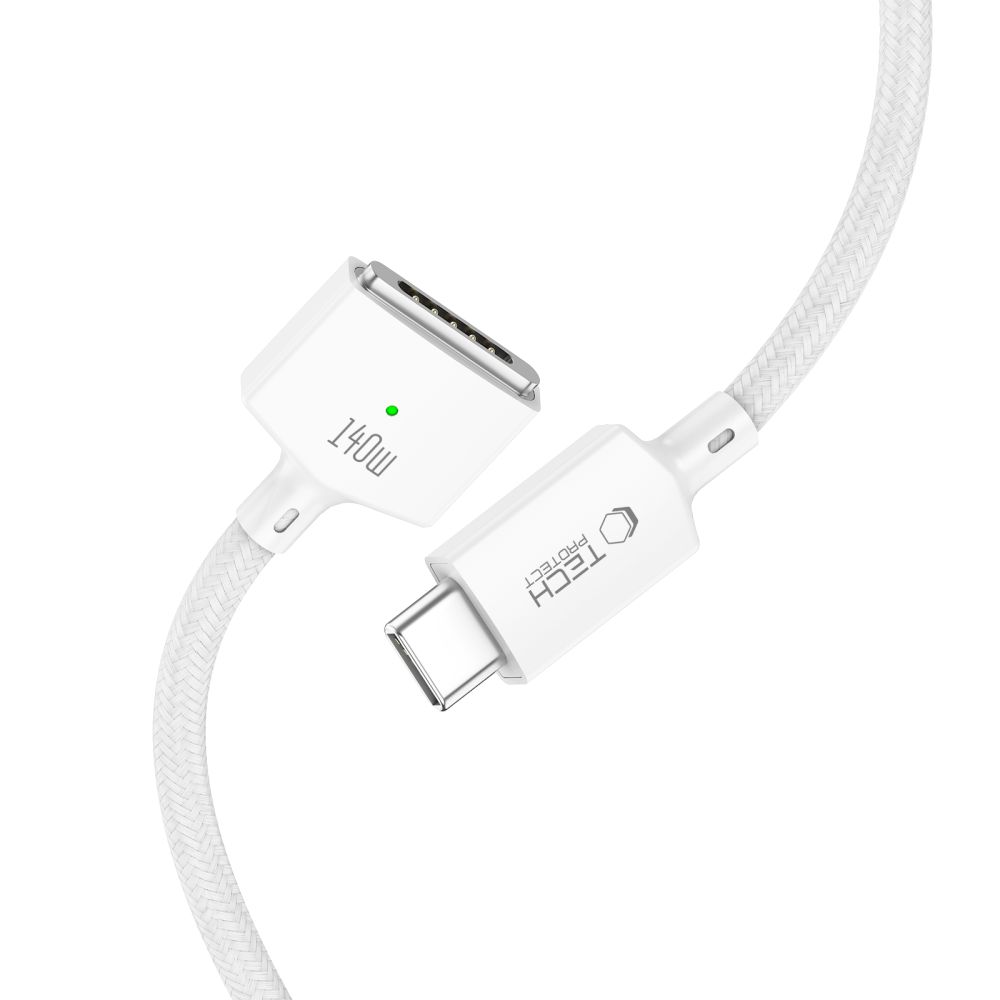 Cavo di Ricarica Tech-Protect MMC01 Ultraboost, USB-C - MagSafe 3, 140W, 2m, Bianco
