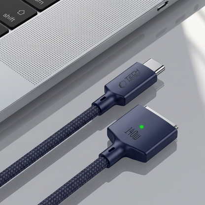 Cavo di Ricarica Tech-Protect MMC01 Ultraboost, USB-C - MagSafe 3, 140W, 2m, Blu Navy