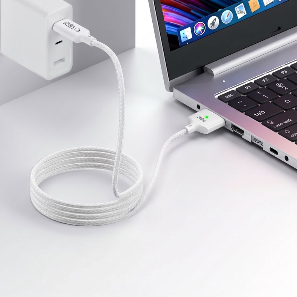 Cavo di Ricarica Tech-Protect MMC01 Ultraboost, USB-C - MagSafe 3, 140W, 2m, Bianco