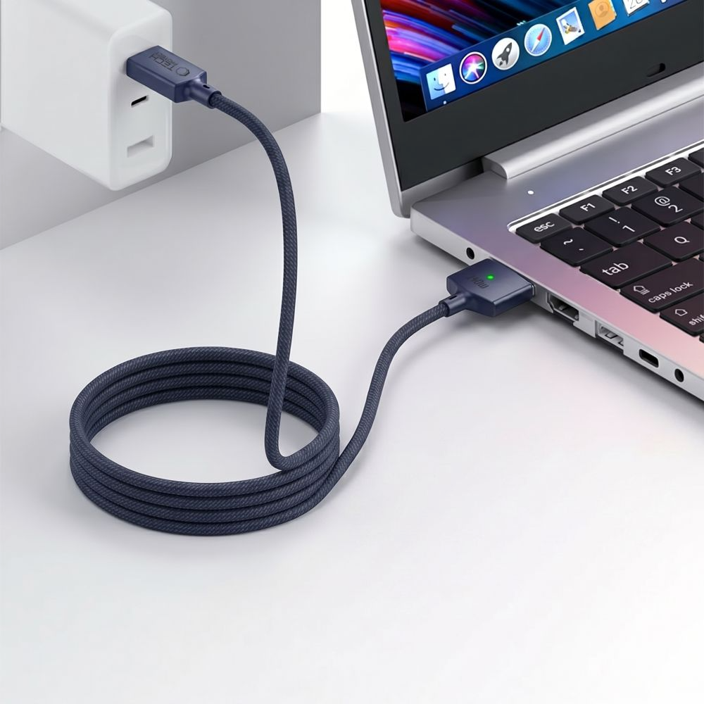 Cavo di Ricarica Tech-Protect MMC01 Ultraboost, USB-C - MagSafe 3, 140W, 2m, Blu Navy