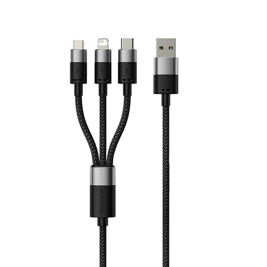 Cavo di Ricarica USB-A - Lightning / microUSB / USB-C Baseus StarSpeed 3in1, 20W, 0.6m, Nero P10319900111-00