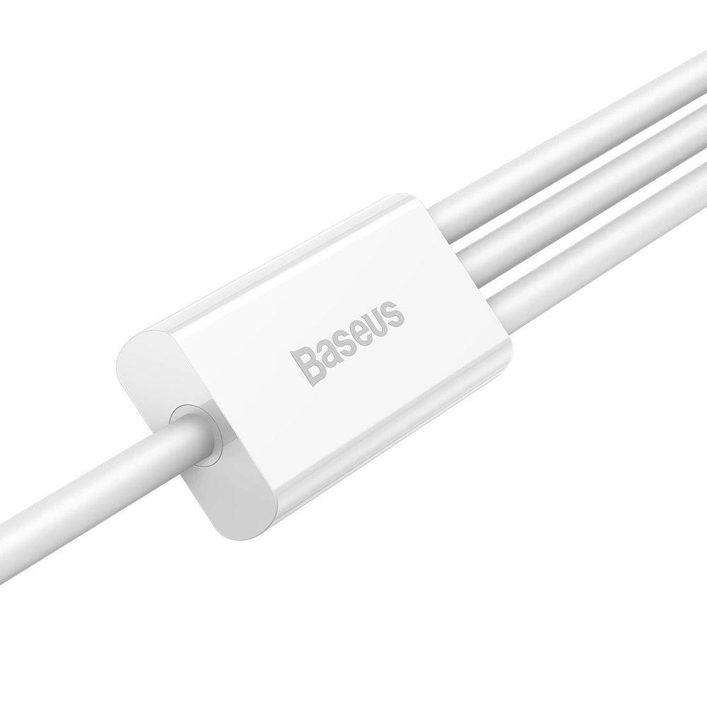 USB-A Charging Cable - Lightning / microUSB / USB-C Baseus Superior 3in1 Series, 20W, 1m, White P10320105221-00