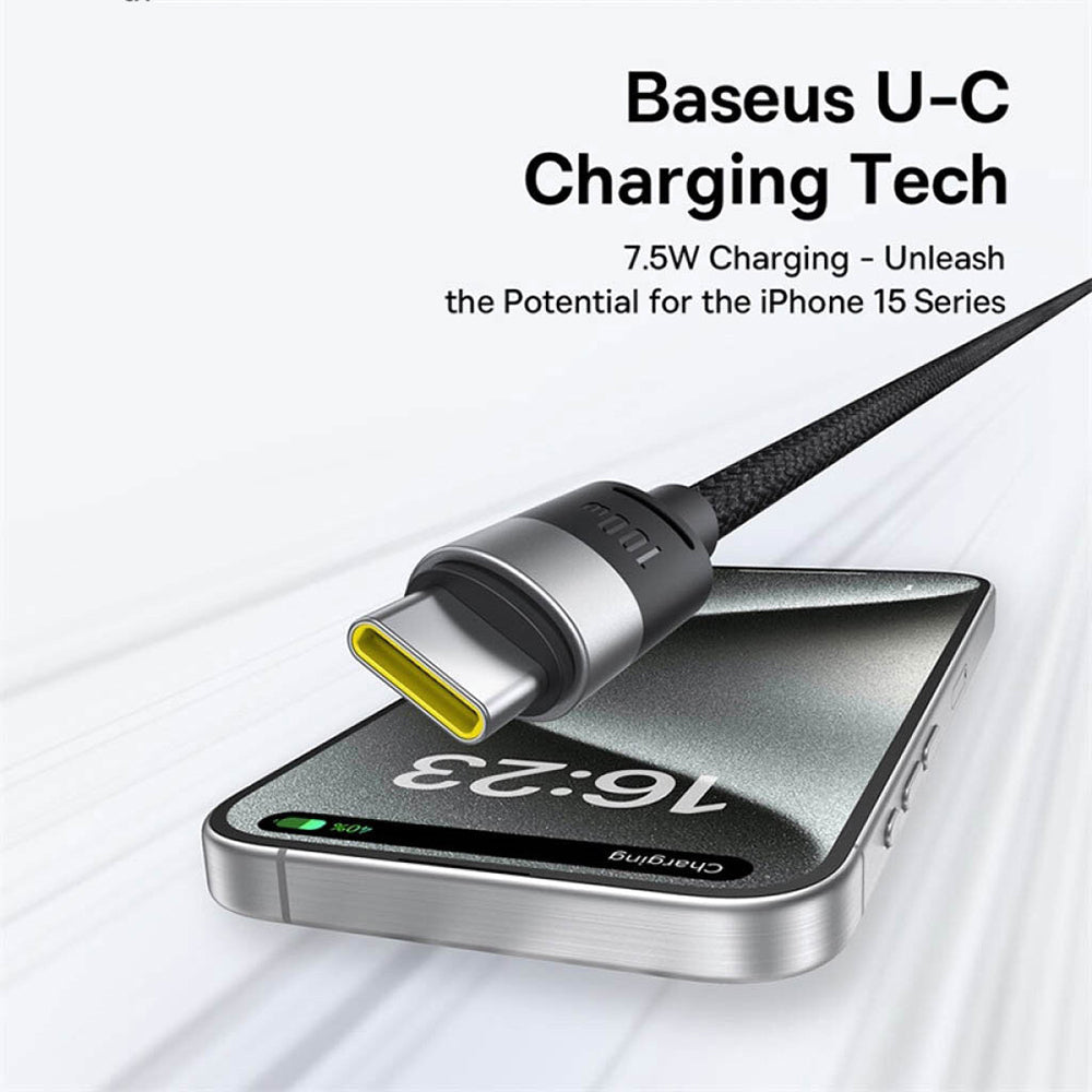 USB-A to Lightning / microUSB / USB-C Baseus StarSpeed Charging Cable, 100W, 1.5m, White P10319900211-00
