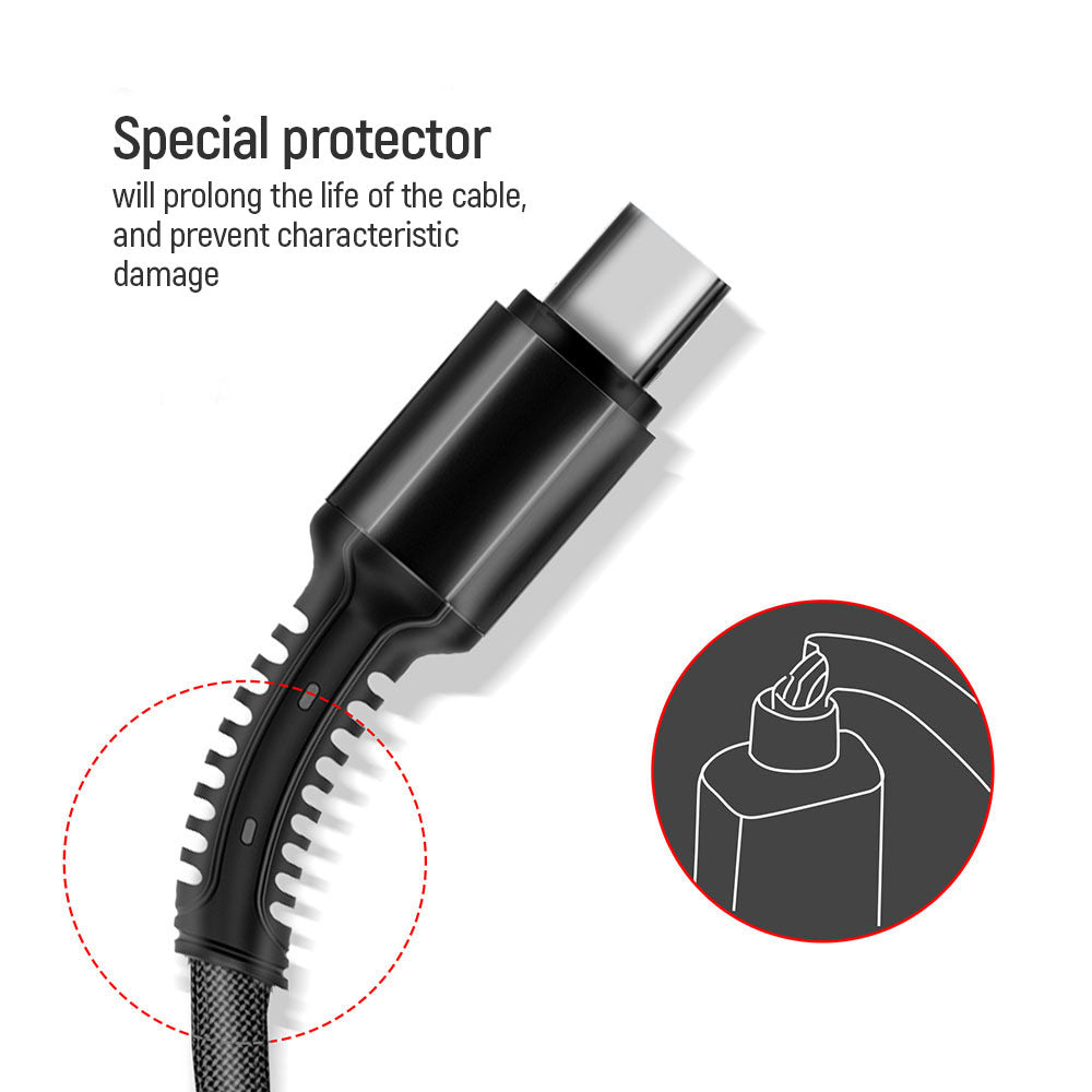 Cavo di ricarica USB-A - Lightning / microUSB / USB-C ColorWay CW-CBU3003, 20W, 1.2m, Grigio