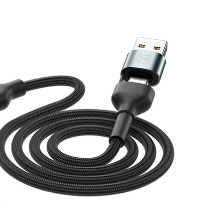 Cavo di Ricarica USB-A / USB-C - Lightning / microUSB / USB-C 3MK Hyper N, 18W, 1.2m, Nero