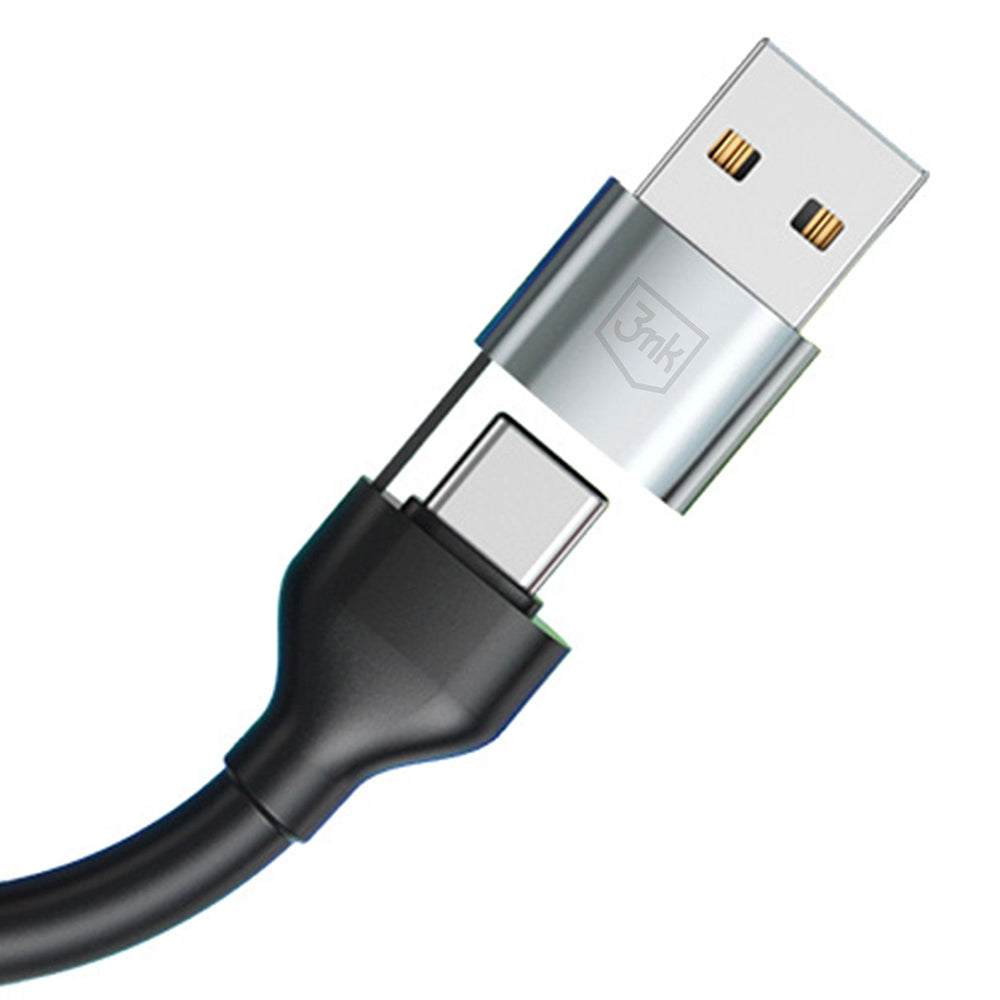 Cavo di Ricarica USB-A / USB-C - Lightning / microUSB / USB-C 3MK Hyper N, 18W, 1.2m, Nero